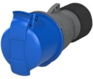 ABB 216EC6 Industrial Plug & Socket Connector Waterproof, Blue, 16 Amp, 200-250V, 2P+Earth (ABB2CMA102003R1000)