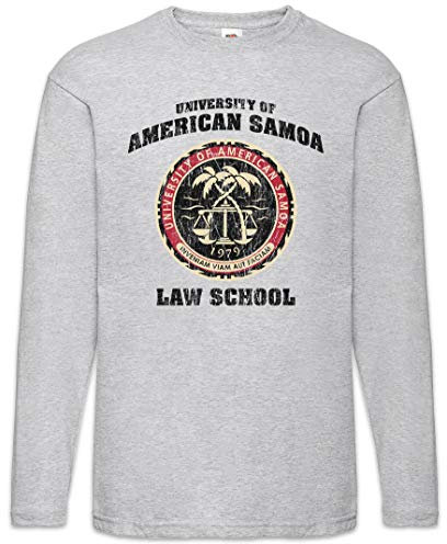 Urban Backwoods University of American Samoa Herren Langarm T-Shirt Grau Größe M