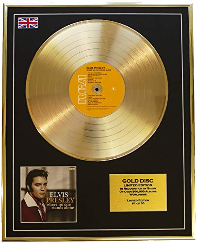Everythingcollectible Elvis Presley/Goldene Schallplatte Record Limitierte Edition/Where NO ONE Stands Alone