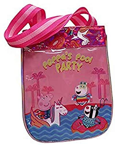 Peppa Pig, Rosa Peppa Wutz Tasche für Mädchen, kleine Schultasche, mit glänzenden Einhörnern (CyP Brands)