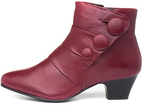 LOTUS Women's Prancer Fashion Boot, RED, 6 UK