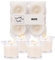 Hyoola Velas Votivas con Perfume – Velas Aromáticas en Vaso Transparente – Velas Perfumadas de Color Blanco – 12 Horas de Combustión – Pack de 4 – Hechas en Europa