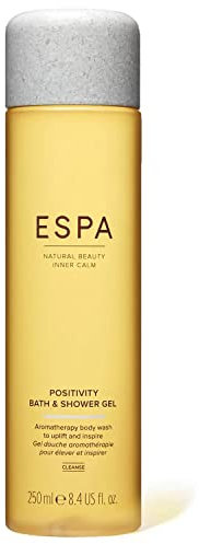 ESPA | Positivity Bath & Shower Gel | 250ml | Jasmine, Gardenia & Sweet Orange | Spirit-lifitng Aromatic Body Wash | Registered by Vegan Society | Menopause Friendly