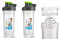 Homeshopa Shaker Bottle, 700ml Protein Shaker Bottle with Mixer Ball for Supplement Shakes, Leak-Proof Screw-On Lid & Secure Drinking Flip Cap, BPA Free Sport Gym Blender Bottle (Grey, 2 Pack)