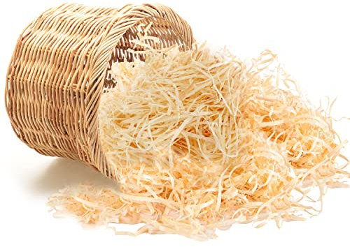 800g Naturbelassene Holzwolle | Holzspäne | Loses Verpackungsmaterial | Füllung für Geschenke und Geschenkkörbe | Kann als Einstreu für Haustiere & Bastel-Dekoration verwendet werden