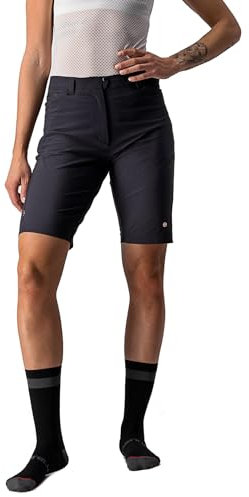 CASTELLI Women's Unlimited W Baggy Short, Schwarz-Weiss, M
