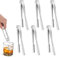 Abeillo 6 Stück Edelstahl Eiszange, 15.5 Cm Mini Servierzange Zuckerzange Eiswürfelzange Salatzange Küchenzange Gebäckzange für Hochzeit Party Candy Bar Büfett Grill (x 1.6 cm)