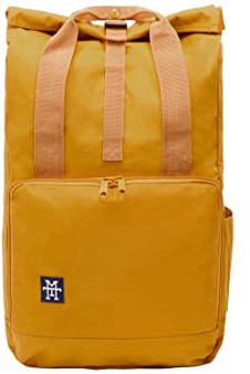 Manufaktur13 M13 RollTop Daypack G2 - wasserdichter Roll Top Rucksack (19L), Kurierrucksack Laptopfach, gepolstert, wasserabweisendes Material, verstellbare Gurte (Mustard)