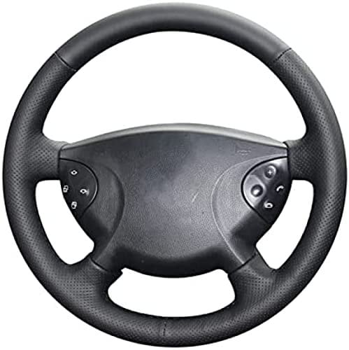 Auto-Lenkradbezug aus schwarzem Leder, für Mercedes Benz E-Klasse W211 G-Klasse W463 2002-2007, Black Line