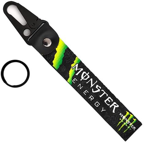 Moto Polyester Broderie Porte-clés Porte-clés Pendentif Porte-clés Boucle Suspendue Lanière Porte-clés pour Monster