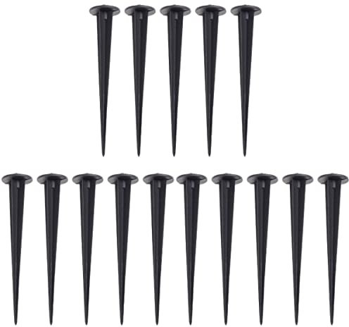 YARNOW 15 Stcs Rasenlampenbuchse Garten Spike Spiked Aluminium Gemahlenen Spike Rasen Pfahl Lichtweg wasserdichte Spikes Außenlandschaftsgestaltung Gras