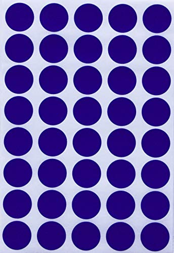 Royal Green Round Sticky Labels to Write on Inventory and Labeling, Pricing Dot Stickers 1.9 cm (19 mm), 2000-Pack (Royal Blue)