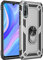yanzi Compatibile con HuaWei P Smart S/Y8P Telefono Cover(2020)+3D Vetro Temperato[Militare-Antiurto]-[Supporto] TPU Bumper Robusta Silicone Protezione Custodia per P Smart S-Argento