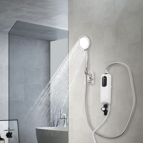 3500w mini calentador de agua eléctrico instantáneo baño ducha IPX4 calentador de agua con cabezal de ducha conjunto 25℃-55℃…