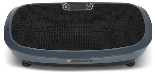 Athlyt 3D Slim Vibration Plate Dual Motor - 180 Levels - Cool Grey LCD Remote Control