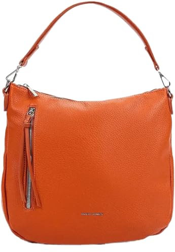 David Jones - Handtasche mit Schulterriemen, für Damen – Gürteltasche aus Kunstleder, gekreuzt, mit Henkel, weiche Tasche, Stadt, modisch, elegant, Brick, Einheitsgröße