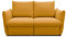 DOMO. collection Sofa Cloud Box, 2-Sitzer mit Schlaffunktion und Boxspringfederung, 2er Couch mit Bettauszug, Schlafsofa, Boxspringsofa 180 x 97 x 100 cm (BxTxH), mango