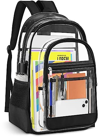 KIMNERPU Transparenter Rucksack, robuster PVC-Rucksack
