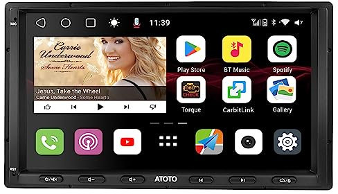 ATOTO S8 8-Kern 4G+32G Android Autoradio Doppel DIN Radio, 7 Zoll QLED Digital Media-Receiver, Wireless CarPlay& Android Auto, Integriertes 4G LTE, WiFi/BT/USB, Dual Bluetooth, SCVC,AI-Chat, S8G2A74MS