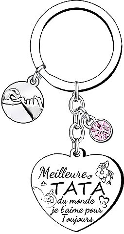 Cadeaux de Tata Porte-clés tatas exceptionnelles idée Cadeau Annonce bébé Fille garçonCadeaux de Noël pour Tata Porte-clés amies formidables tatas exceptionnelles