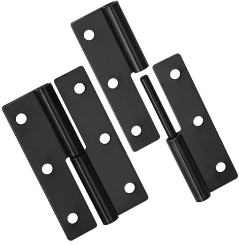 2 PCS Black Lift Off Hinge 2.5Inch Stainless Steel Detachable Small Lift Off Hinges Right Handed Slip Joint Flag Hinges Rising Butt Cabinet Door Hinges