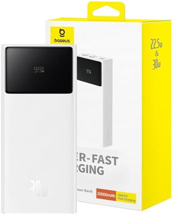 Powerbank Baseus Star-Lord 20000mAh, 30W (White)