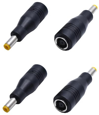 iHaospace 4 Pcs DC 8mm Female to DC 5.5 x 2.5mm Male Adapter, DC 7909 to DC 5525 Adapter for Solar Panel Connect to Power Station DC Power Adapter Connector