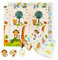 JUPPLIES - Alfombra Bebe Acolchada Plegable 200x180cm y 1cm Grosor - Tapete de Actividades para Bebe Plegable - Alfombra Infantil para Juegos Reversible y Antideslizante - Colchoneta de Juegos