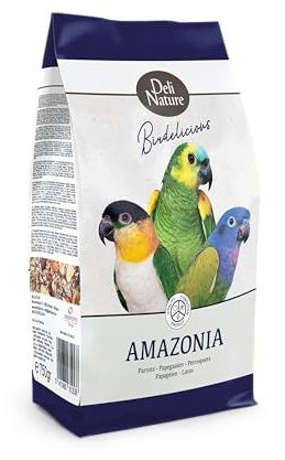 Deli Nature Vogel Futter für Papageien, insbesondere Cotorras, 800 Gramm, Fruchtig, 100 Gramm pro Tüte