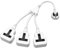 3-in-1 Multi Plug Extension, 3 Way Gang Extension Cable with Surge Protection, Multiplug Adapter for Home, Office, Kitchen, and Travel, White