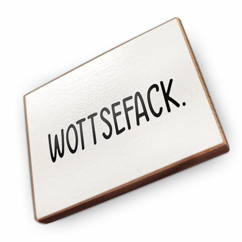 Magnet aus Buchenholz Kühlschrankmagnete mit Sprüchen (wottsefack)
