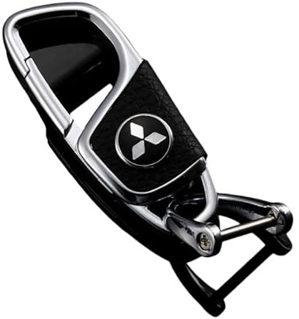 WHDPPP Auto Schlüsselanhänger für Mitsubishi - 3D Verchromtes Kreativer Auto Schlüsselbund Ersetzen Zubehör für Unisex Familie Geschenk,OneSize-A