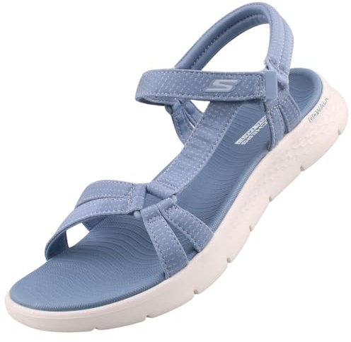 Skechers Women's Go Walk Flex Sandal Sublime Sandals, Blue Textile, 9 UK