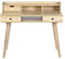 Modern Design Computer Desk in Particle Board with Storage Drawers and Top Shelf in Light Wood, Oak, 105x55x90cm
