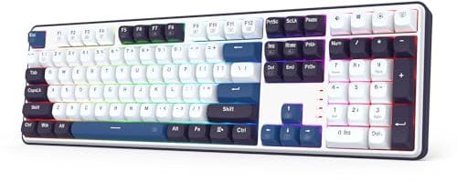 Redragon K689 - Teclado RGB para Juegos con Junta de Cable, 104 Teclas + 4 Teclas de Acceso rápido adicionales con Enchufe Intercambiable en Caliente Mejorado, amortiguación de Ruido, US Layout