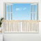 Beydodo Scheibengardinen & Kurzstores Boho 2er Pack, Kurze Vorhänge Fenster Halbtransparent mit Blumen Geometrie Muster Gardinen Beige 100x60CM, Küchengardine Bistrogardine Cafe Jugendzimmer