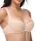 Oscrenia Balconette Bra for Women Underwire Push Up Half Cup Demi Balcony Plunge Bras(38E,Beige)