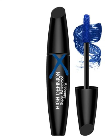 usefulbeauty Blue Mascara Wasserfest,Volumengebende blaue Mascara - Volumen-Mascara-Stab, wasserfest - Wischfeste Volumen-Mascara in Blau für Frauen, Make-up für Freundinnen