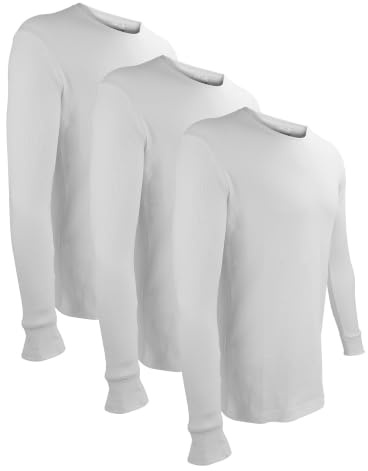 THMO 3 Pack Mens Thermal Underwear Top Winter Warm Base Layer Long Sleeve Top