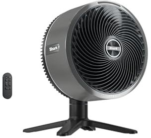 Shark FlexBreeze TableMate Ventilateur intérieur/extérieur sans fil, 24 h d’autonomie, Refroidissement puissant, Portée 20 m, Silencieux, 5 vitesses, Oscillation, Télécommande, Gris Brume FA150EU