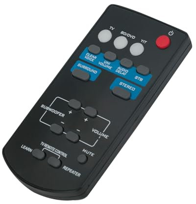 FSR60 WY57800 Replaced Remote Control -VINABTY-fit for Yamaha Soundbar remote control FSR60 WY57800 YAS-101 ATS-1010 FSR60-WY57800 YAS-201 ATS-201 YAS-CU201 WY57800 FSR62 ZC94940 TSX-112