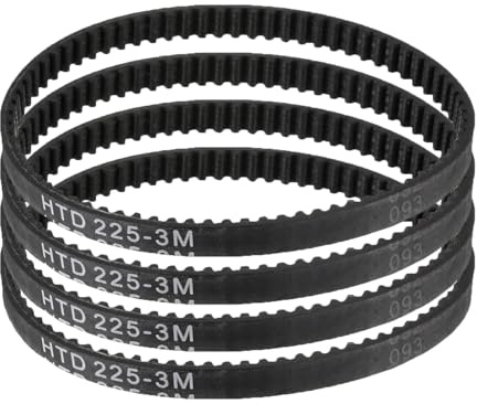 Sikweny 4 Stück HTD-3M Gummizahnriemen 75 Zähne 225mm x 6mm x2,4mm | Synchronantriebsriemen Zahnriemen Geschlossener Schleife Synchronantriebsriemen für Lndustrielle Anwendungen