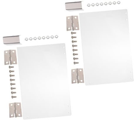 VINTORKY 2pcs Clear Protective Baffle Panels for Commercial Popcorn Machines Heavy Duty Pvc Door Covers Dual Door Design for Spillage Prevention Easy Installation