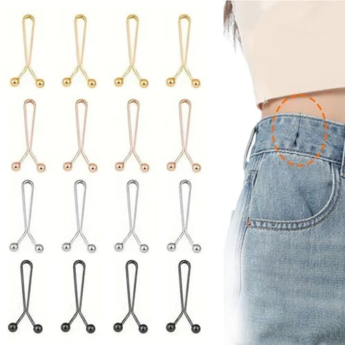Lumi Zenva Lot De 16 Pinces De Serrage Pour Pantalon, Sans Couture, Pratiques Pour Jeans Trop Larges, Aspect Perlé Élégant, Discrètes Pour Ajuster Vos Tenues Au Quotidien