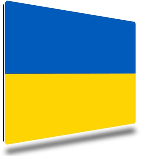 TRIOSK Kühlschrankmagnete Länderflaggen Magnet Flagge Ukraine Länder Reise Souvenir Geschenk für Reiselustige Frauen Männer Weltenbummler Kühlschrank stark eckig groß 85x55 mm