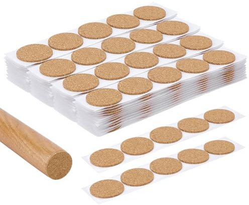 PH PandaHall 300PCS 25mm Kork Möbel Pads Selbstklebende Kork Schutz Round Boden Schutz für Stuhlbeine Böden 1.5mm Dick