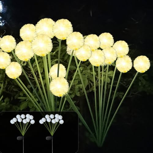 Luci Solari da Giardino da Esterno, 2 Pezzi Luci Giardino Energia Solare
