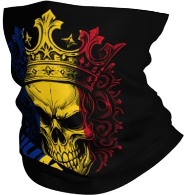 Halstuch Rumänien, Rumänische Totenkopfflagge Uv-Schutz Sturmhaube Atmungsaktiv Gesichtsschutz Für Wandern Damen Outdoor