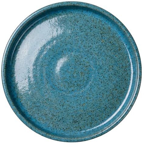 Provencelia Keramik-Untersetzer Stahlblau Durchmesser: 24 cm, Höhe: 3,4 cm- Handgefertigt frostsicher