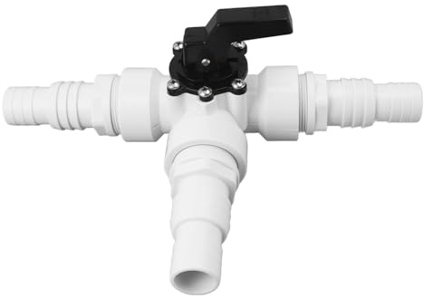 HEEPDD Vanne d'inverseur à 3 Voies en PVC ABS, Conception Efficace, Idéale pour les Systèmes de Piscine et le Jardin, Compatible avec les Tuyaux de 1,25 Pouces et 1,5 Pouces